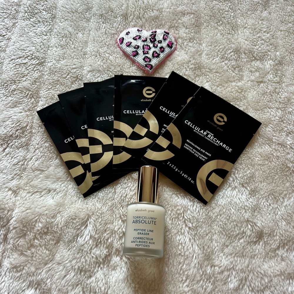 Elizabeth Grant Lot - Peptide Line Eraser / Caviar Eye Pads & Bonus Croco Bag